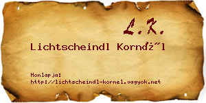 Lichtscheindl Kornél névjegykártya
